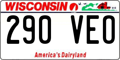 WI license plate 290VEO