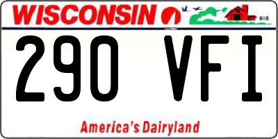 WI license plate 290VFI