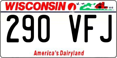 WI license plate 290VFJ