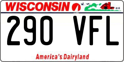 WI license plate 290VFL