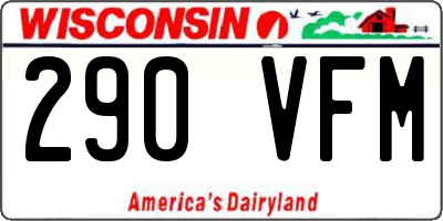 WI license plate 290VFM