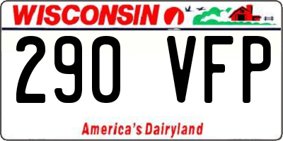 WI license plate 290VFP