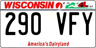 WI license plate 290VFY