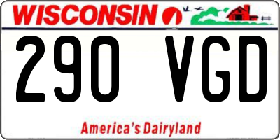 WI license plate 290VGD