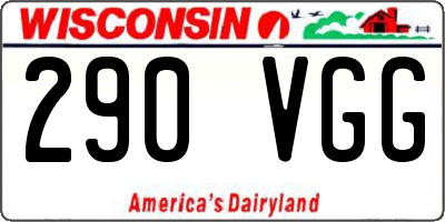 WI license plate 290VGG