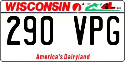 WI license plate 290VPG