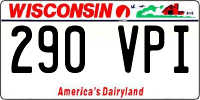WI license plate 290VPI