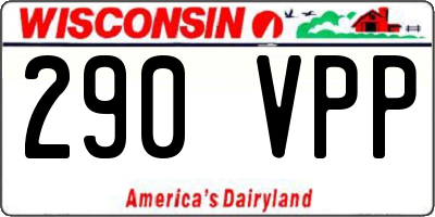 WI license plate 290VPP