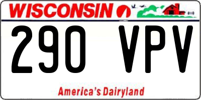 WI license plate 290VPV