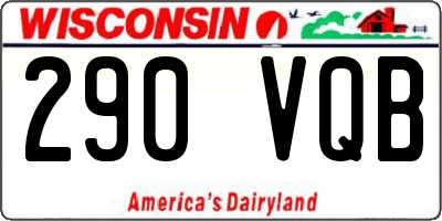 WI license plate 290VQB