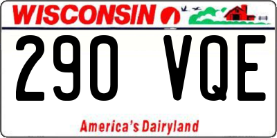 WI license plate 290VQE
