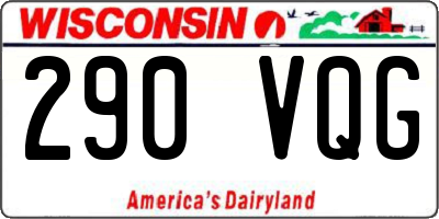 WI license plate 290VQG