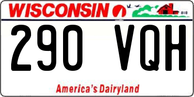 WI license plate 290VQH