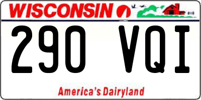 WI license plate 290VQI