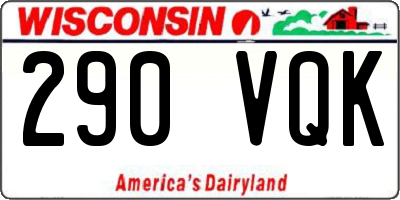 WI license plate 290VQK