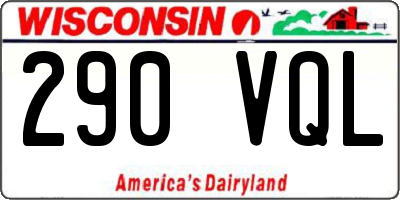 WI license plate 290VQL