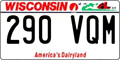 WI license plate 290VQM