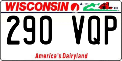 WI license plate 290VQP