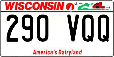 WI license plate 290VQQ