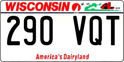 WI license plate 290VQT