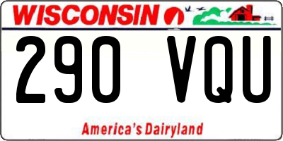 WI license plate 290VQU