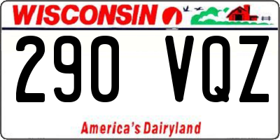 WI license plate 290VQZ