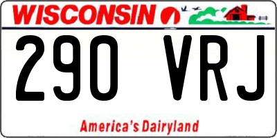 WI license plate 290VRJ
