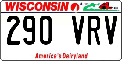 WI license plate 290VRV