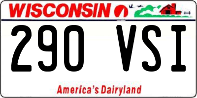 WI license plate 290VSI
