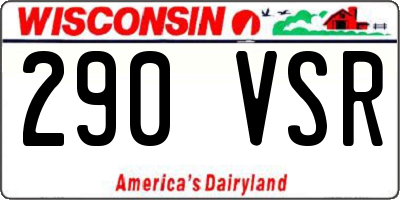 WI license plate 290VSR