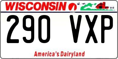 WI license plate 290VXP