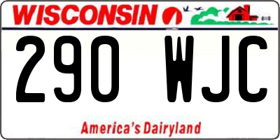 WI license plate 290WJC