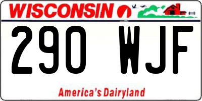 WI license plate 290WJF