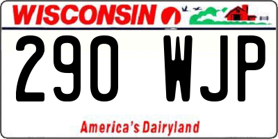 WI license plate 290WJP