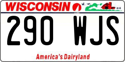WI license plate 290WJS