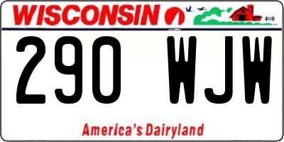 WI license plate 290WJW