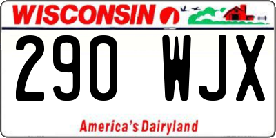 WI license plate 290WJX