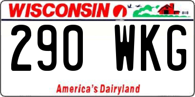 WI license plate 290WKG