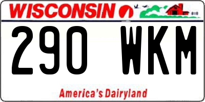 WI license plate 290WKM
