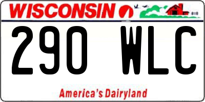 WI license plate 290WLC