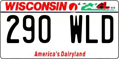 WI license plate 290WLD