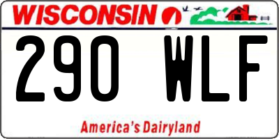 WI license plate 290WLF