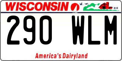 WI license plate 290WLM