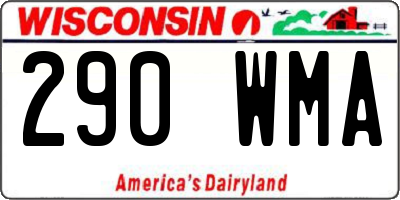 WI license plate 290WMA