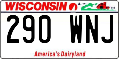 WI license plate 290WNJ