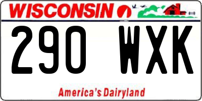 WI license plate 290WXK