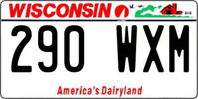 WI license plate 290WXM