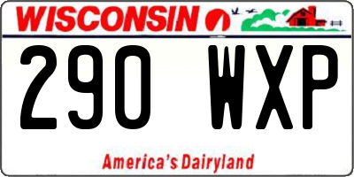 WI license plate 290WXP