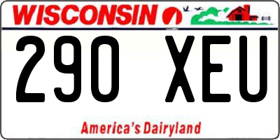 WI license plate 290XEU