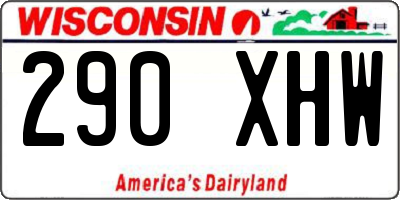 WI license plate 290XHW